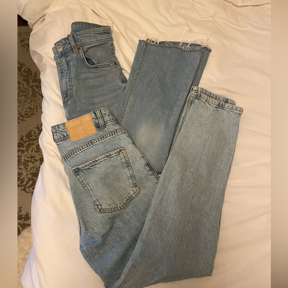 2 pairs of zara jeans size 4